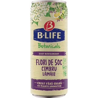 B Life | Bautura racoritoare din amestec soc, cimbru si lamaie, fara alcool 330ml