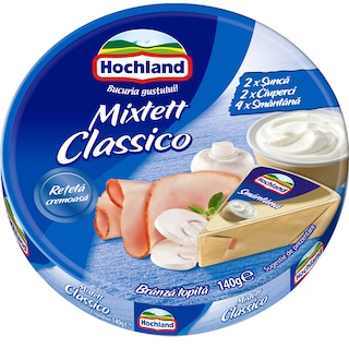 Hochland | Branza topita triunghiuri Mixtett Classico 140g