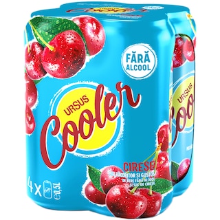 Ursus Cooler | Mix de bere fara alcool si suc de cirese 4x0.5L