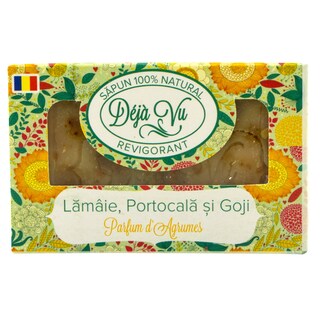 Deja Vu | Sapun natural revigorant cu portocale, lamaie si goji 90g