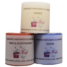 (bucata) | Lumanare parfumata, diverse arome, 5x5.5cm