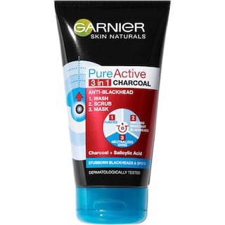Garnier | Pure Active | Tratament gel 3 in 1 pentru ten cu carbune 150ml