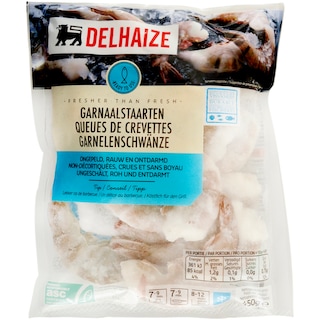 Delhaize | Cozi de creveti nedecorticati, 8-12 bucati 450g