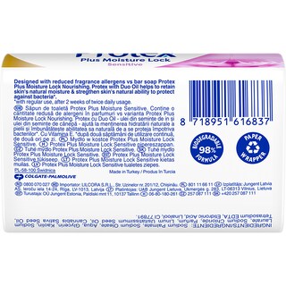 Protex | Sapun solid Plus Moisture Lock Sensitive 90g