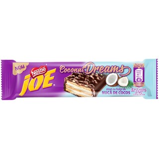 Joe | Dreams | Napolitana cu crema de nuca de cocos, cu cereale in invelis de ciocolata neagra 30g