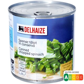 Delhaize | Spanac taiat in conserva 395g