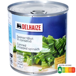 Delhaize | Spanac taiat in conserva 395g