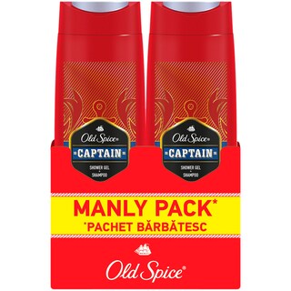 Old Spice | Gel de dus si sampon Captain 2x400ml