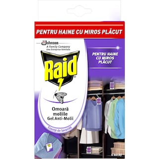 Raid | Gel antimolii cu parfum de lavanda 6 bucati