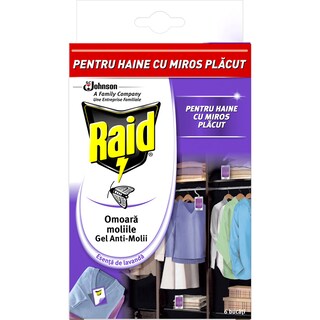 Raid | Gel antimolii cu parfum de lavanda 6 bucati
