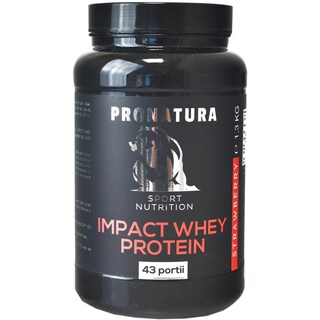 Pro Natura | Supliment Impact Whey Protein cu capsuni 1.3kg