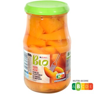 Delhaize Bio | Piersici bio in sirop 350g