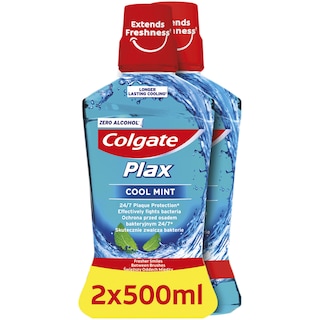 Colgate | Plax | Apa de gura Cool Mint 2x500ml