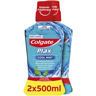 Colgate | Plax | Apa de gura Cool Mint 2x500ml