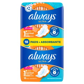 Always | Ultra | Absorbante Normal Deo Fresh 18 bucati