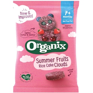 Organix | Rondele ecologice din orez cu fructe de vara 40g