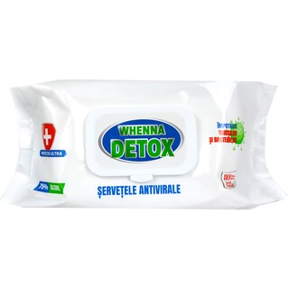 Detox | WHENNA | Servetele umede antivirale 80 bucati