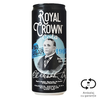 Royal Crown | Bautura racoritoare cu aroma de Cola, fara zahar 0.33L