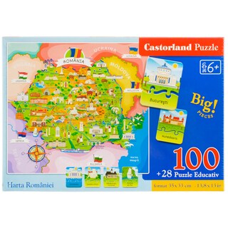 Castorland | Puzzle educativ Harta Romaniei