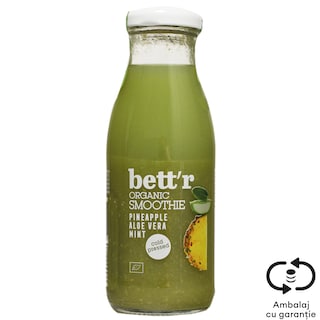 Bettr | Smoothie bio cu ananas, aloe vera, menta 250ml