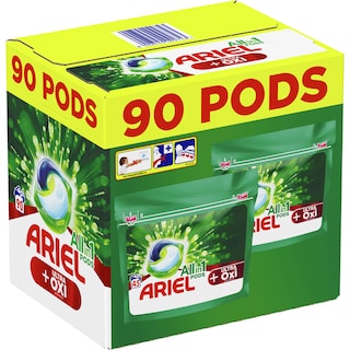 Ariel | All in 1 Pods | Detergent + Ultra Oxi Effect, 90 capsule