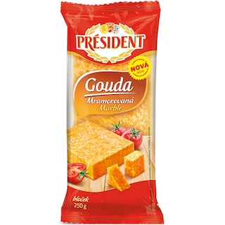President | Branza Gouda marmorata 250g