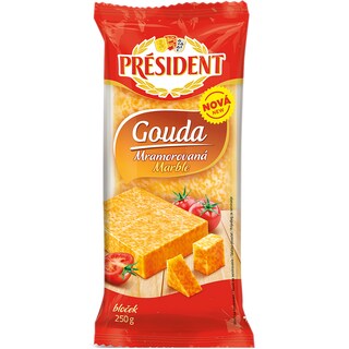 President | Branza Gouda marmorata 250g