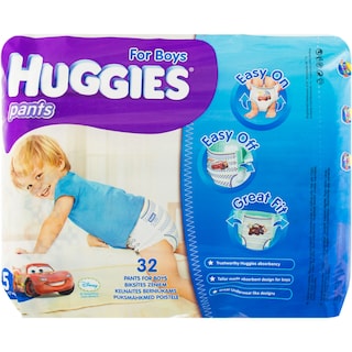 Huggies | Pants Jumbo | Scutece pentru baieti de 17 kilograme, numarul 5 32 bucati