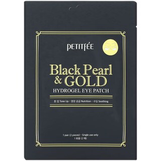 Petitfee | Plasturi de hidrogel cu perle negre si aur, 2 buc