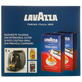 Lavazza | Crema e Gusto | Cafea prajita si macinata amestec 2 bucati 2x250g