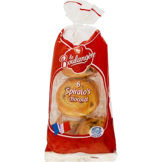 La Boulangere | Painici spiralate cu crema alba si fulgi de ciocolata 6X50G