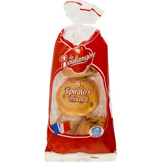 La Boulangere | Painici spiralate cu crema alba si fulgi de ciocolata 6X50G