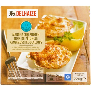 Delhaize | Scoici Saint Jacques cu ciuperci si emmentaler 220g