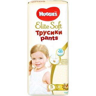 Huggies | Elite Soft | Scutece chilotel, marimea 5, 12-17 kg, 38 buc