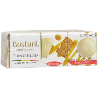 Bostani | Discuri de ciocolata alba umplute cu crema speculoos 60g