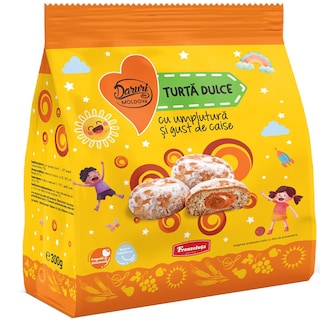 Daruri din Moldova | Turta dulce cu umplutura si gust de caise 300g