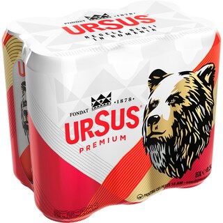Ursus | Premium | Bere blonda pasteurizata 6x0.5L