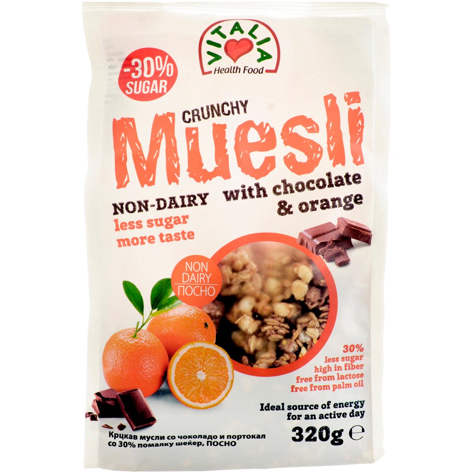 Vitalia | Musli cu ciocolata si portocale 320g | Mega-image