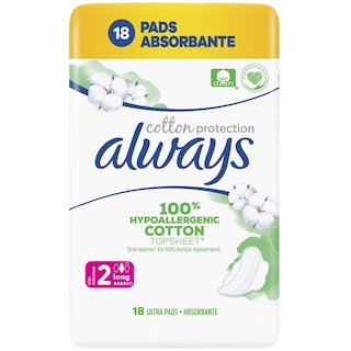 Always | Cotton Protection | Absorbante marimea 2 Long, 18 bucati
