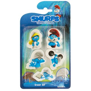 Strumfii | Set cu guma de sters