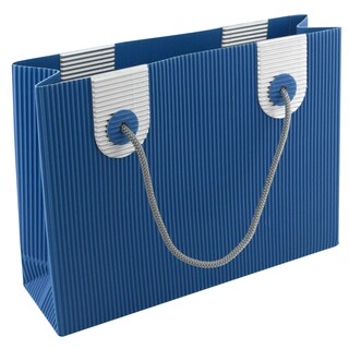 Cartobello | Punga cadou shopper albastra marimea M 26x7.5x19cm