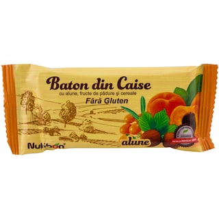 Nutribon | Baton cu caise si alune de padure 40g