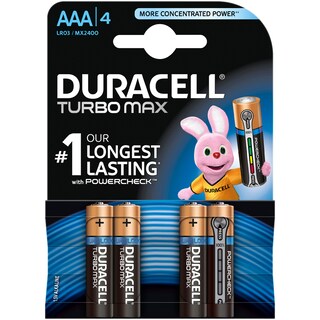 Duracell | Baterii Turbo max AAA LR03 MX2400 4 bucati