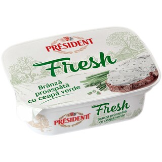 President | Fresh | Crema de branza cu ceapa verde 125g