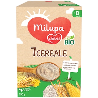 Milupa | 7 Cereale Bio, de la 8 luni 250g