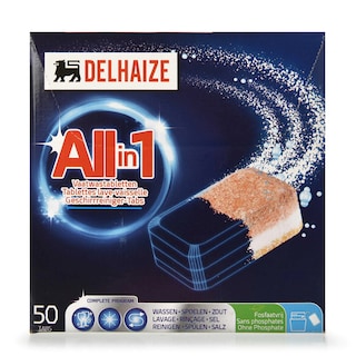 Delhaize | Tablete pentru masina de spalat vase, 50 bucati