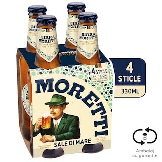 Birra Moretti | Bere blonda Sale di Mare 4x0.33L