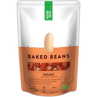 Auga | Fasole alba bio in sos tomat 400g
