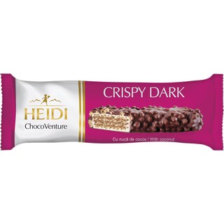 Heidi | Chocoventure | Baton crispy ciocolata amaruie 30g