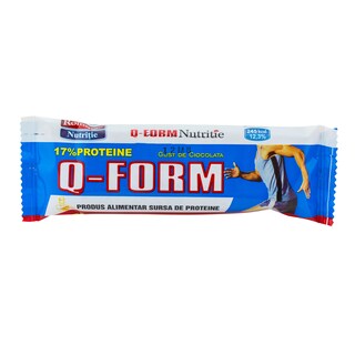 Q-form | Baton de ciocolata proteic si energizant 60g